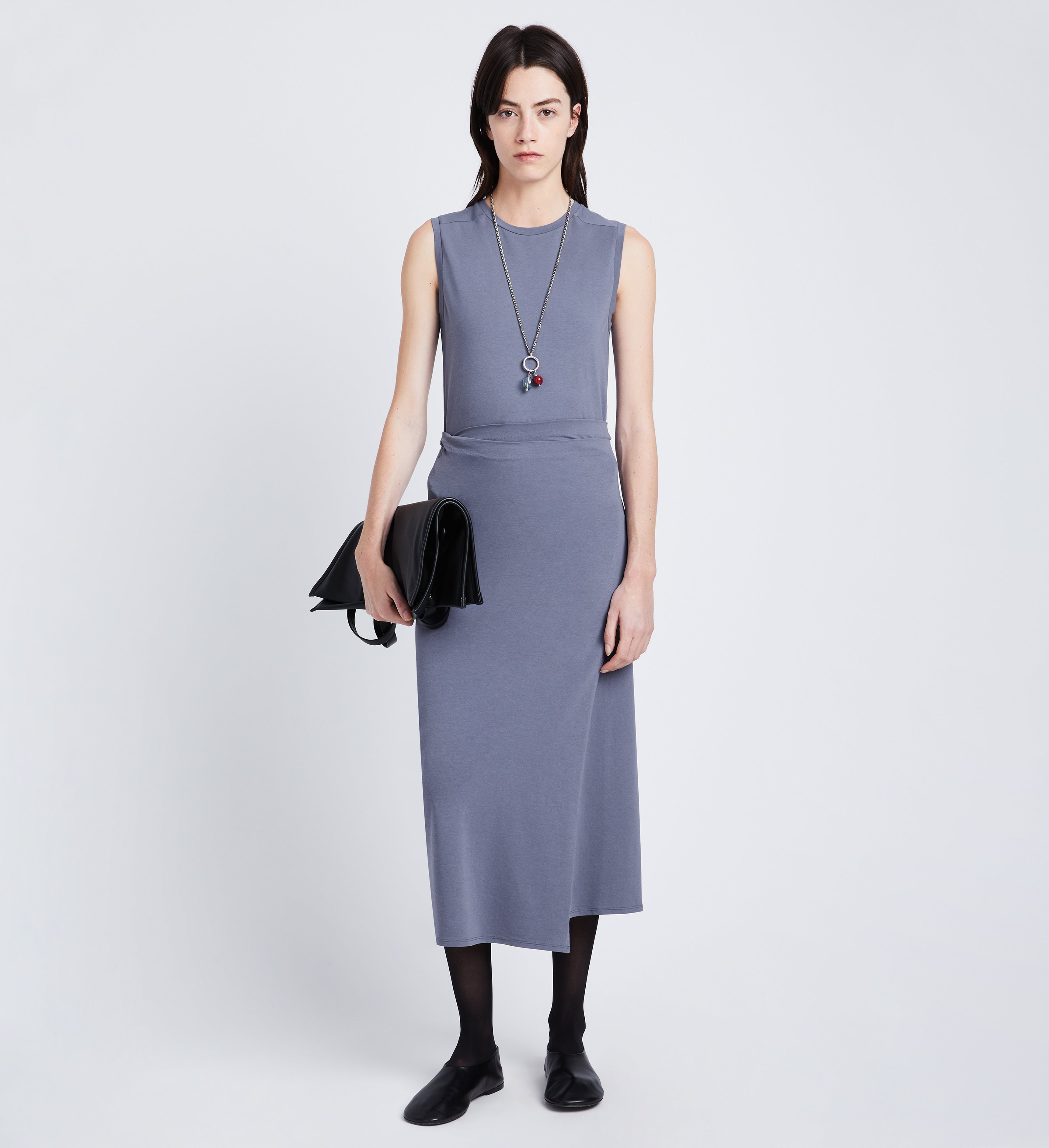 Y´s 21SS Te/POPLIN DRAPE SHIRT DRESS 249-