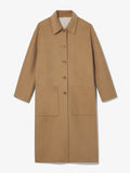 Still Life image of Reversible Double Face Coat in CAMEL / OFF WHITE on CAMEL side