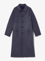 Still Life image of Reversible Double Face Coat in BLACK / STEEL GREY on BLACK side