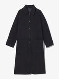 Still Life image of Reversible Double Face Coat in BLACK / STEEL GREY on STEEL GREY side