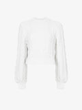 Still Life image of Chunky Cable Bell Sleeve Sweater in OFF WHITE