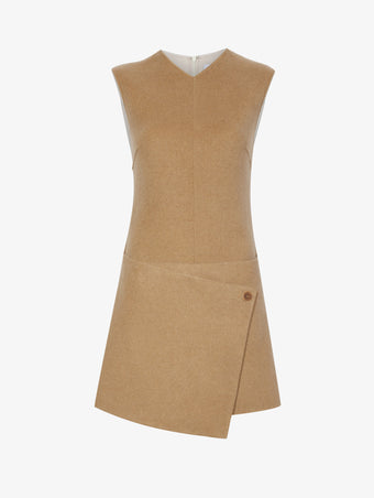 Still Life image of Melton Double Face Dress in CAMEL / OFF WHITE