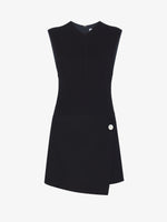 Still Life image of Melton Double Face Dress in BLACK / STEEL GREY