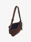 Aerial image of Medium Baxter Suede Bag in CHOCOLATE