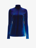 Still Life image of Ice Dyed Velvet Top in COBALT