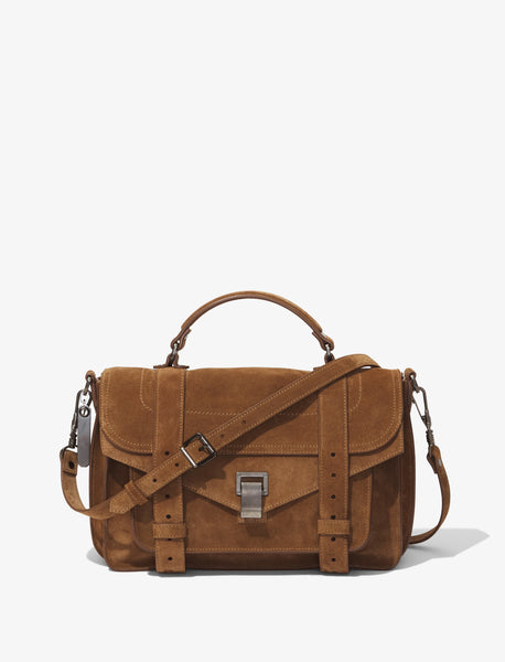 Proenza Schouler PS1 Medium Bag in Suede - Walnut | Proenza 