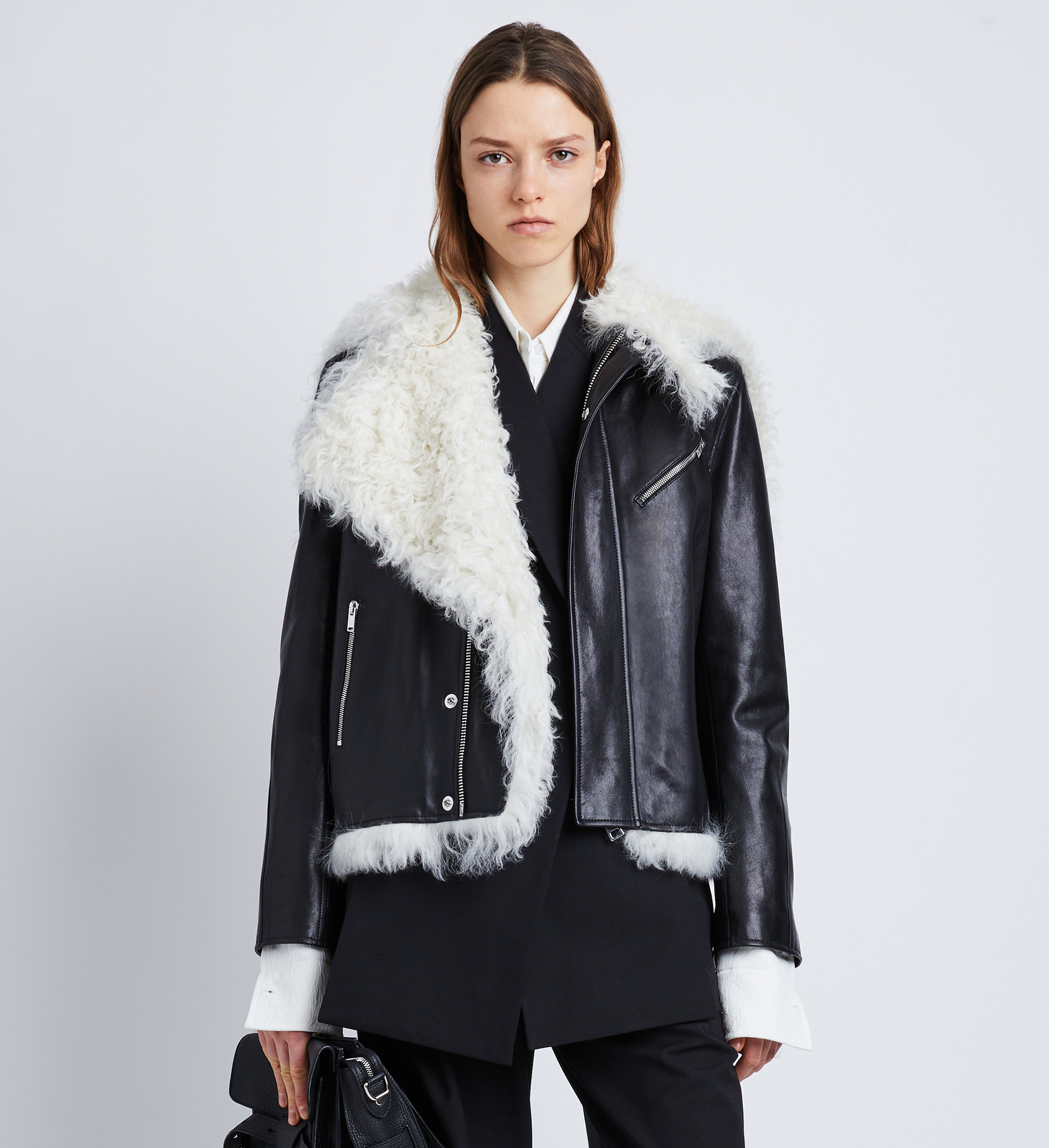 Leather Shearling Motorcycle Jacket – Proenza Schouler