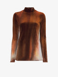 Still Life image of Ice Dyed Velvet Top in UMBER