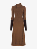 Still Life image of Fine Rib Knit Dress in KHAKI MULTI