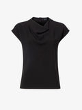 Still Life image of Matte Viscose Crepe Shell Top in BLACK