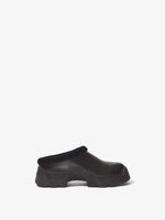 Front image of STOMP SHEARLING MULES in BLACK + SHEARLING