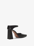 3/4 Back image of QUAD ANKLE STRAP PUMPS in BLACK