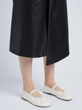 Front image of model wearing GLOVE MARY JANE FLATS in CREAM