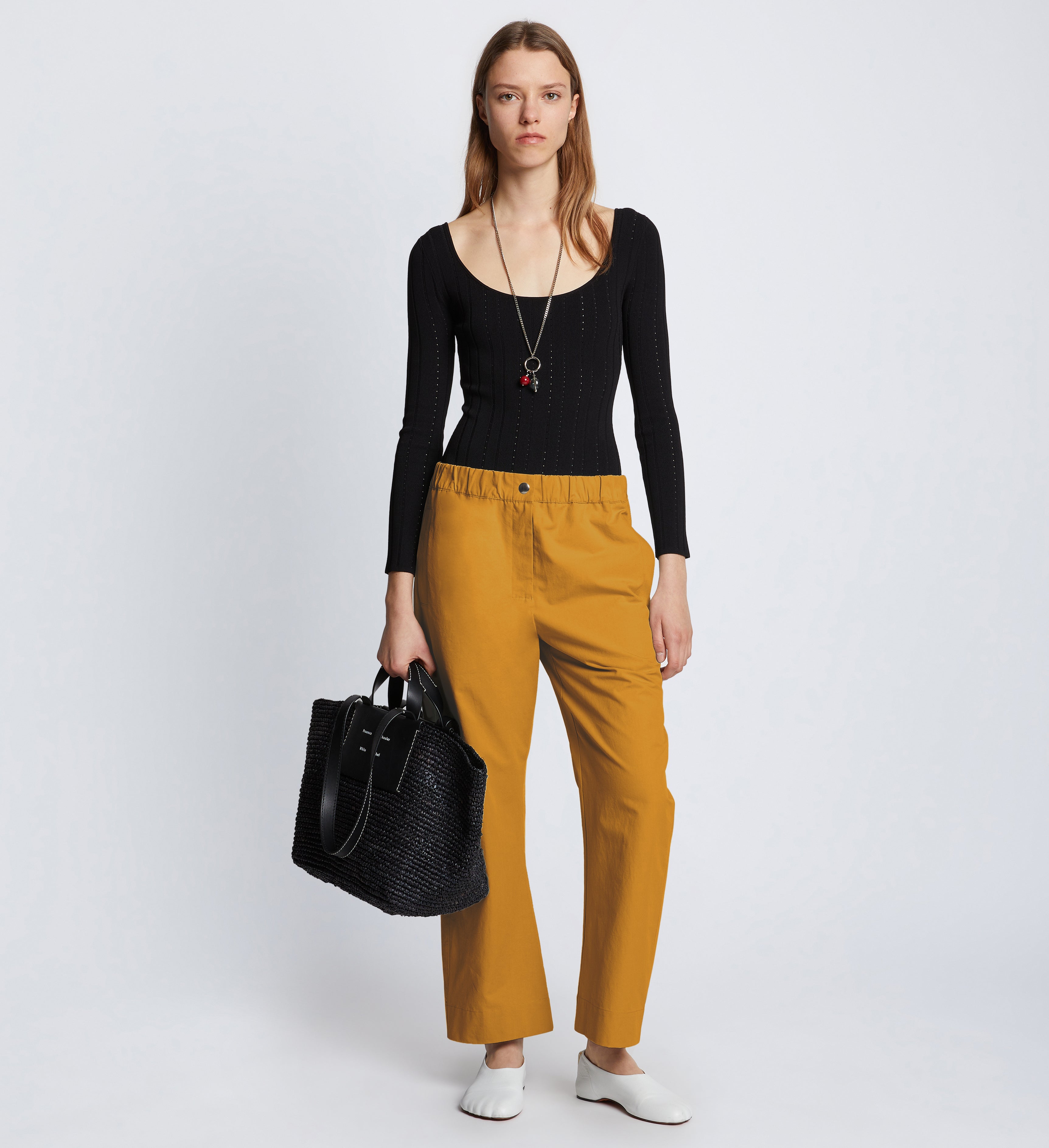 Solid Cotton Linen Easy Pants – Proenza Schouler