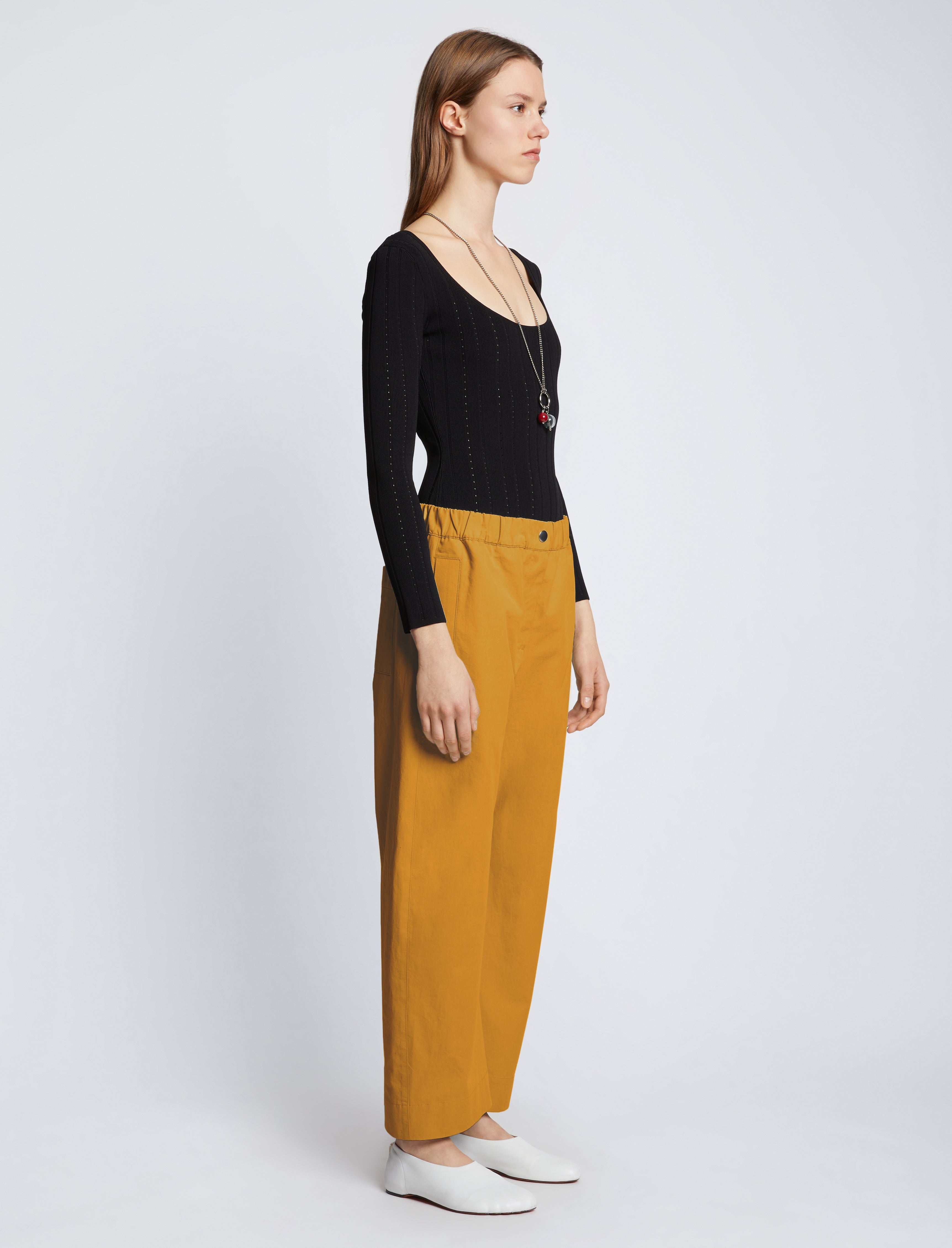 Solid Cotton Linen Easy Pants – Proenza Schouler