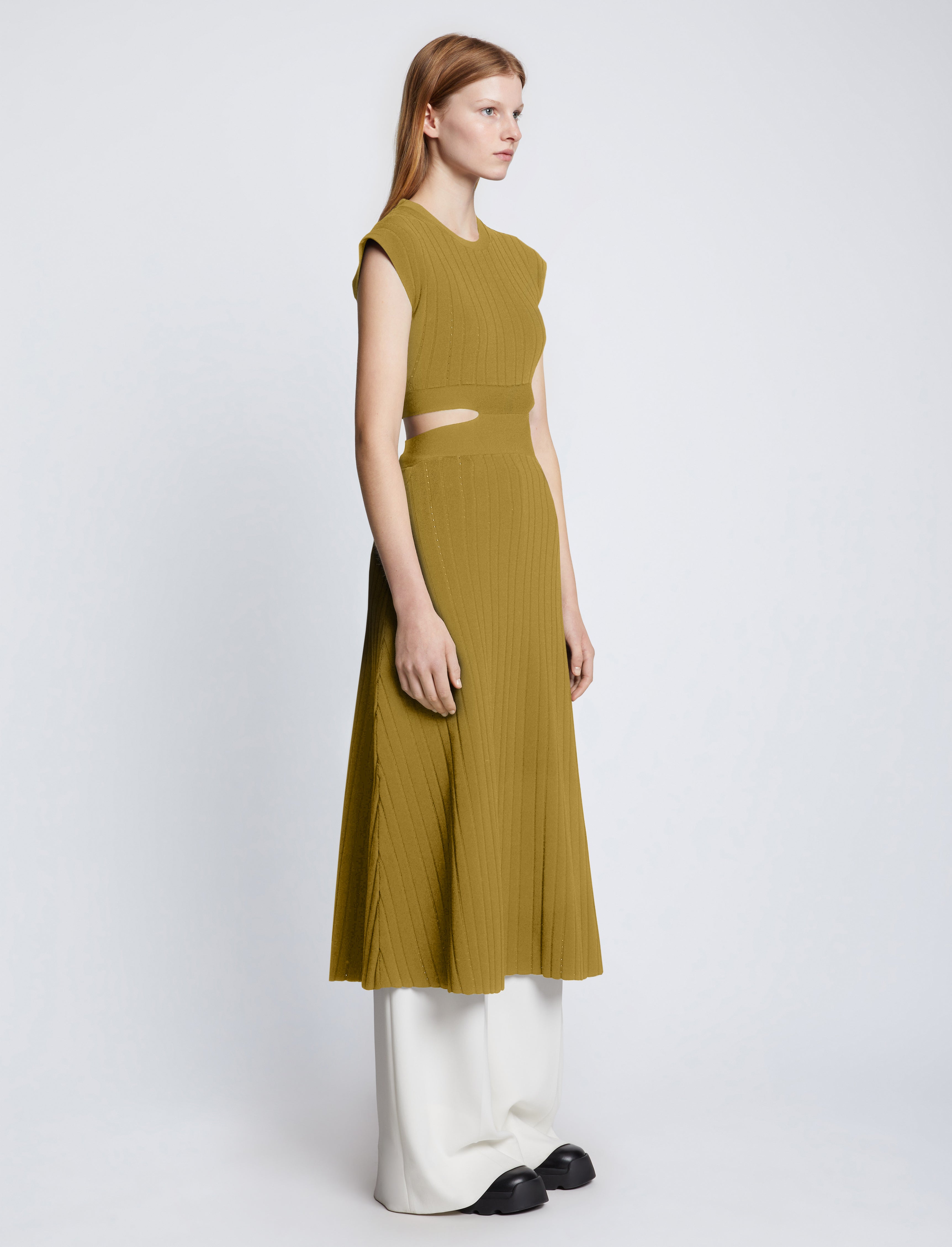 Pointelle Rib Cut Out Knit Dress – Proenza Schouler