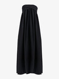 Flat image of Matte Viscose Crepe Strapless Dress in black