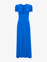 Still Life image of Slinky Jersey Keyhole Dress in BRIGHT BLUE