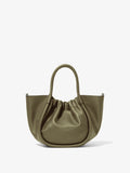 Back image of Small Ruched Crossbody Tote in OLIVE