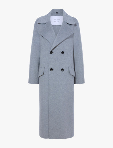 Proenza Schouler White Label Emma Coat in Double Face Wool - Ash/Black ...