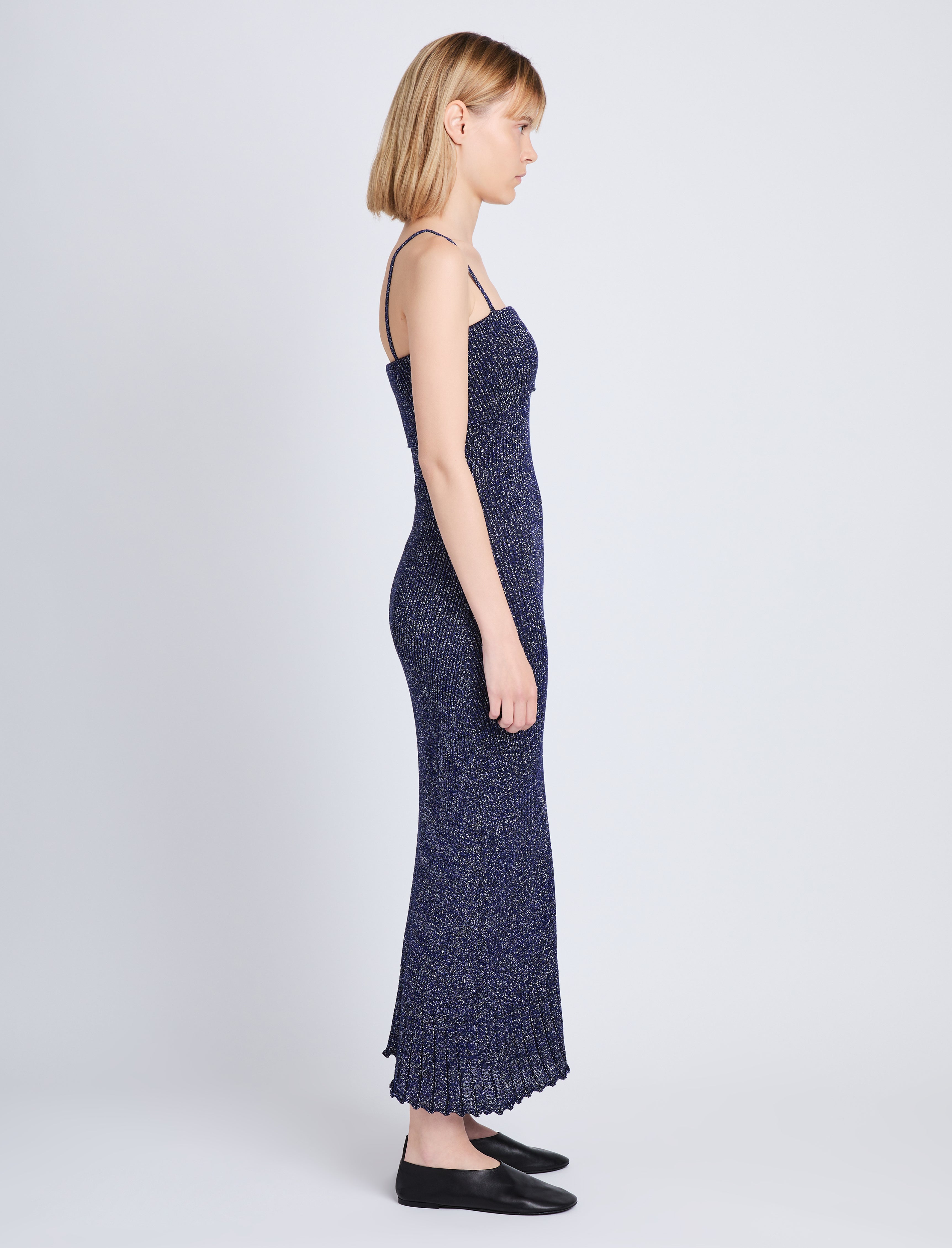 Lorenia Knit Dress in Marled Lurex – Proenza Schouler