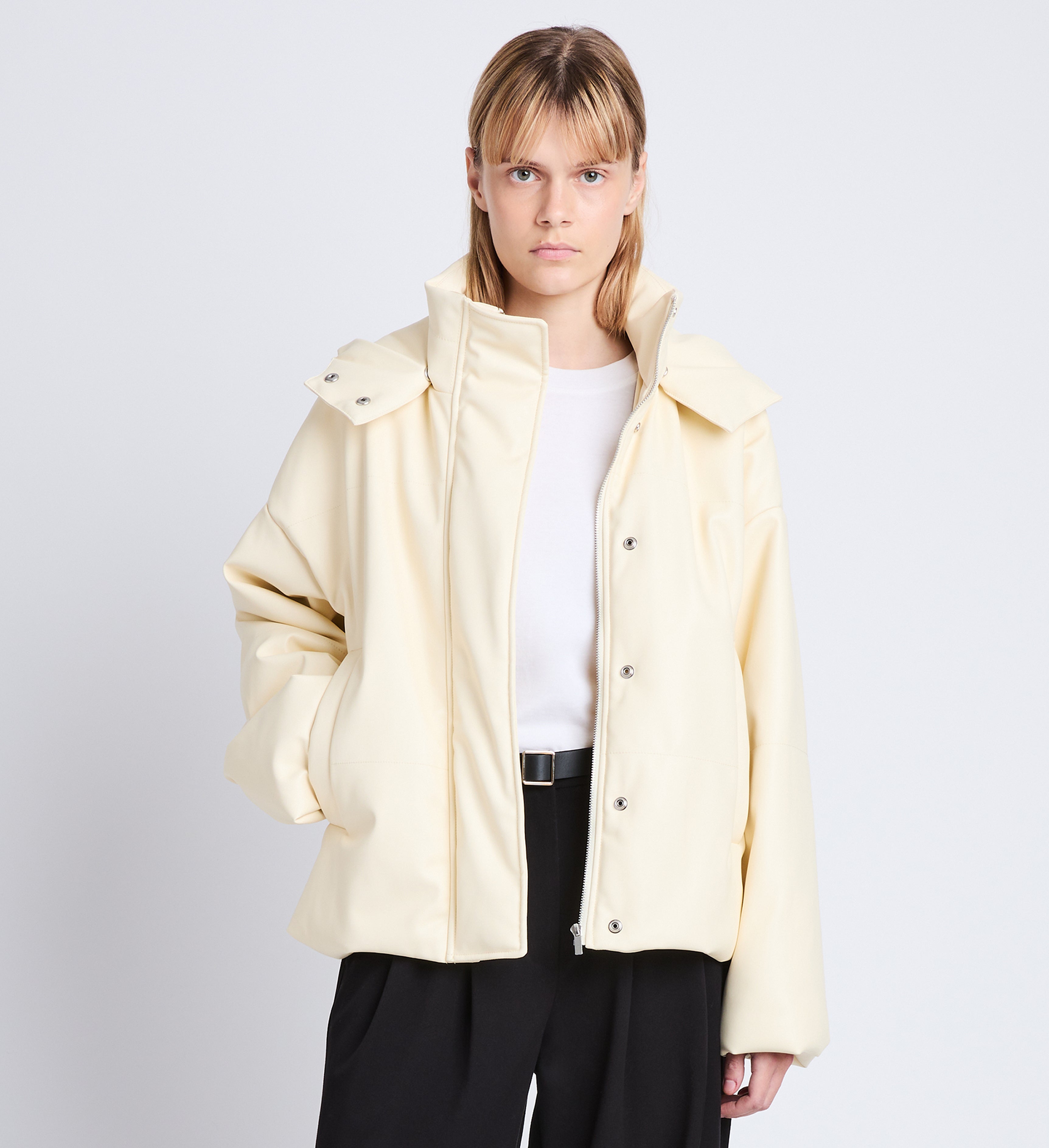 Daylia Puffer Jacket in Faux Leather Proenza Schouler