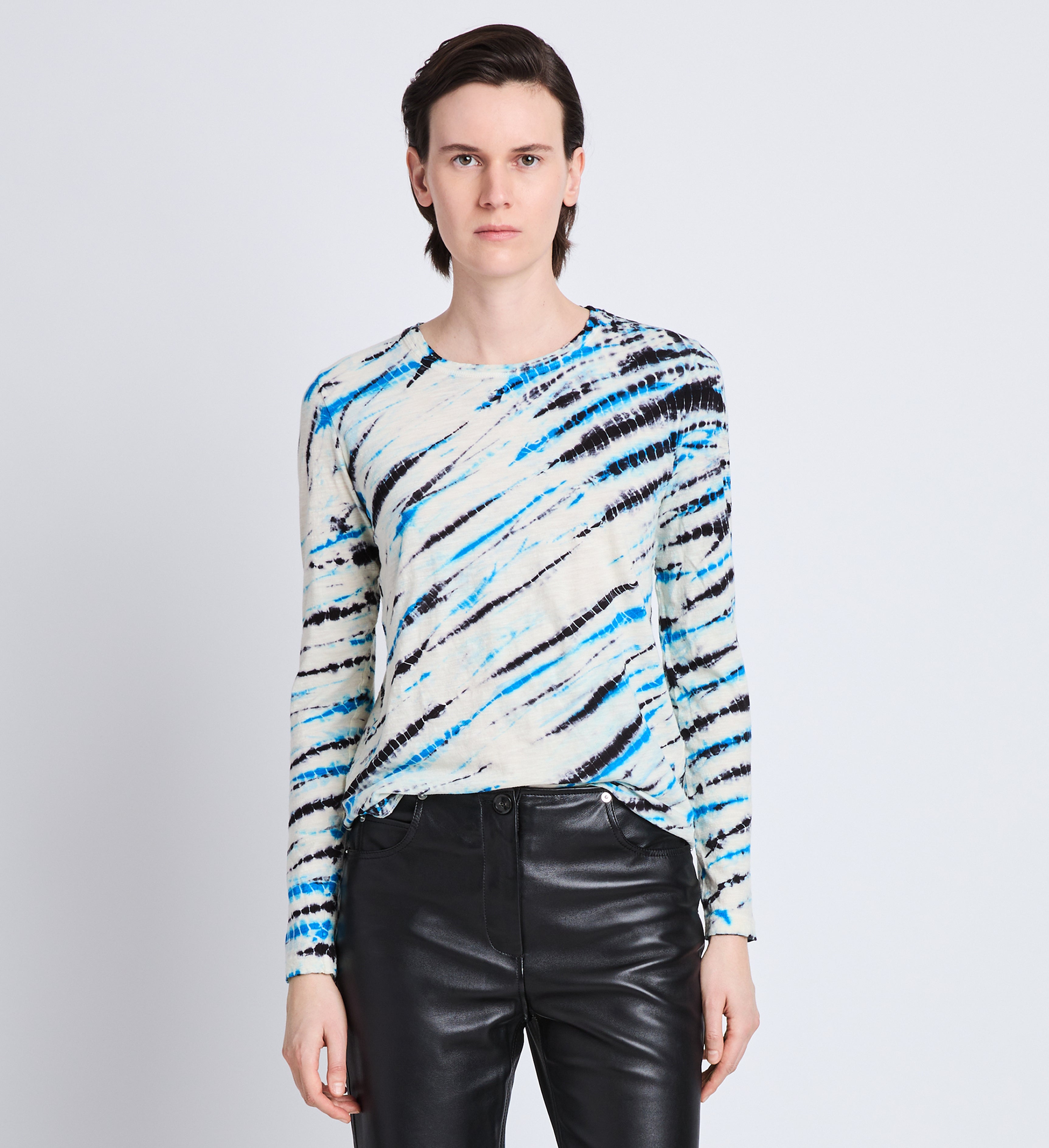 Mia T Shirt in Tie Dye Tissue Jersey Proenza Schouler