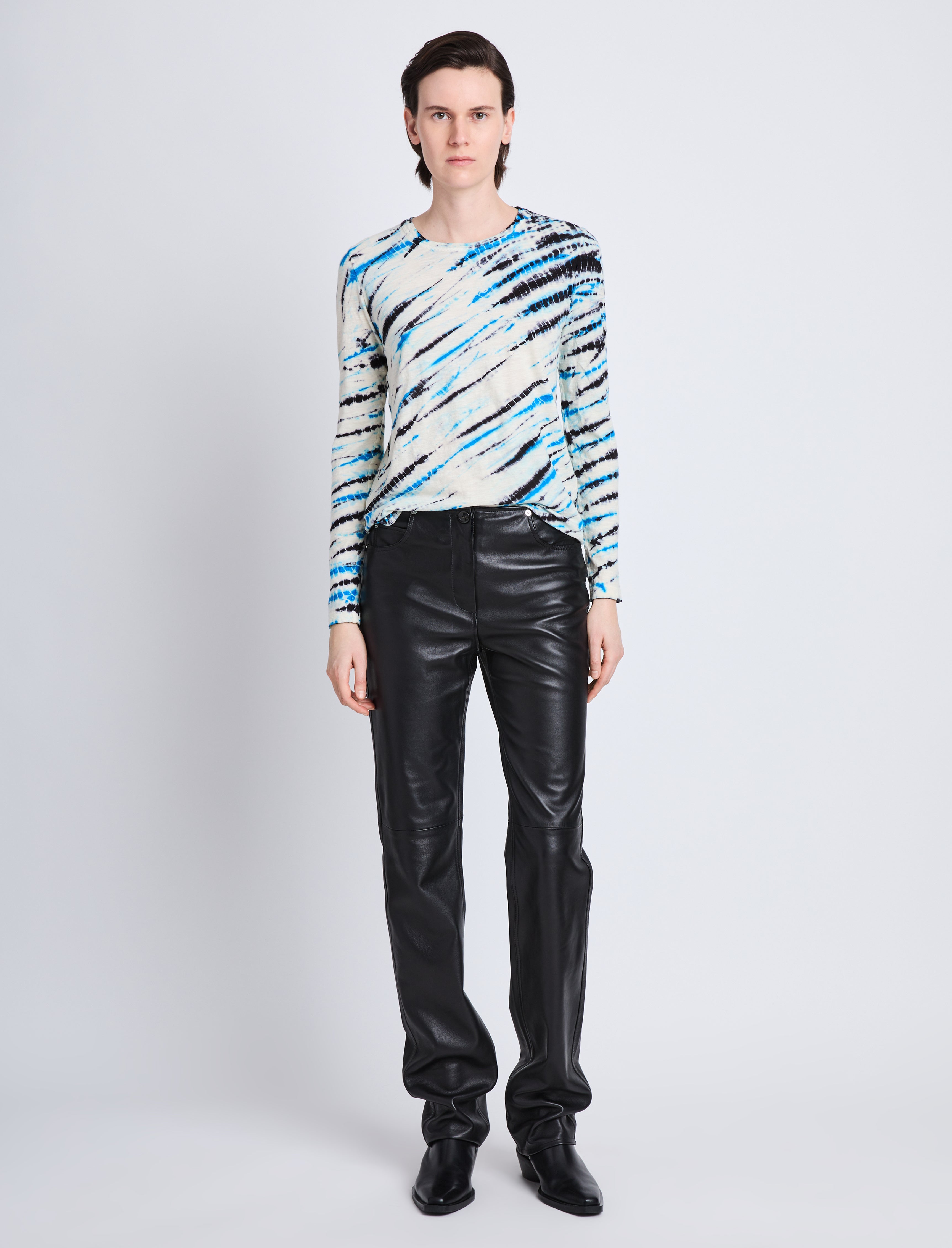 Mia T Shirt in Tie Dye Tissue Jersey Proenza Schouler