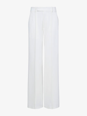 Flat image of Weyes Pant In Matte Viscose Crepe in white