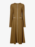 Flat image of Joanne Dress In Matte Viscose Crepe in fatigue