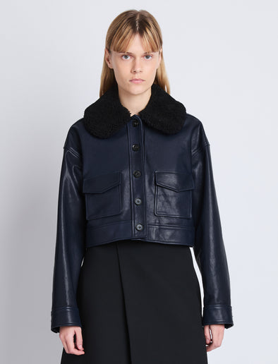 Leather Proenza Schouler in Jacket With Collar – Shearling Judd
