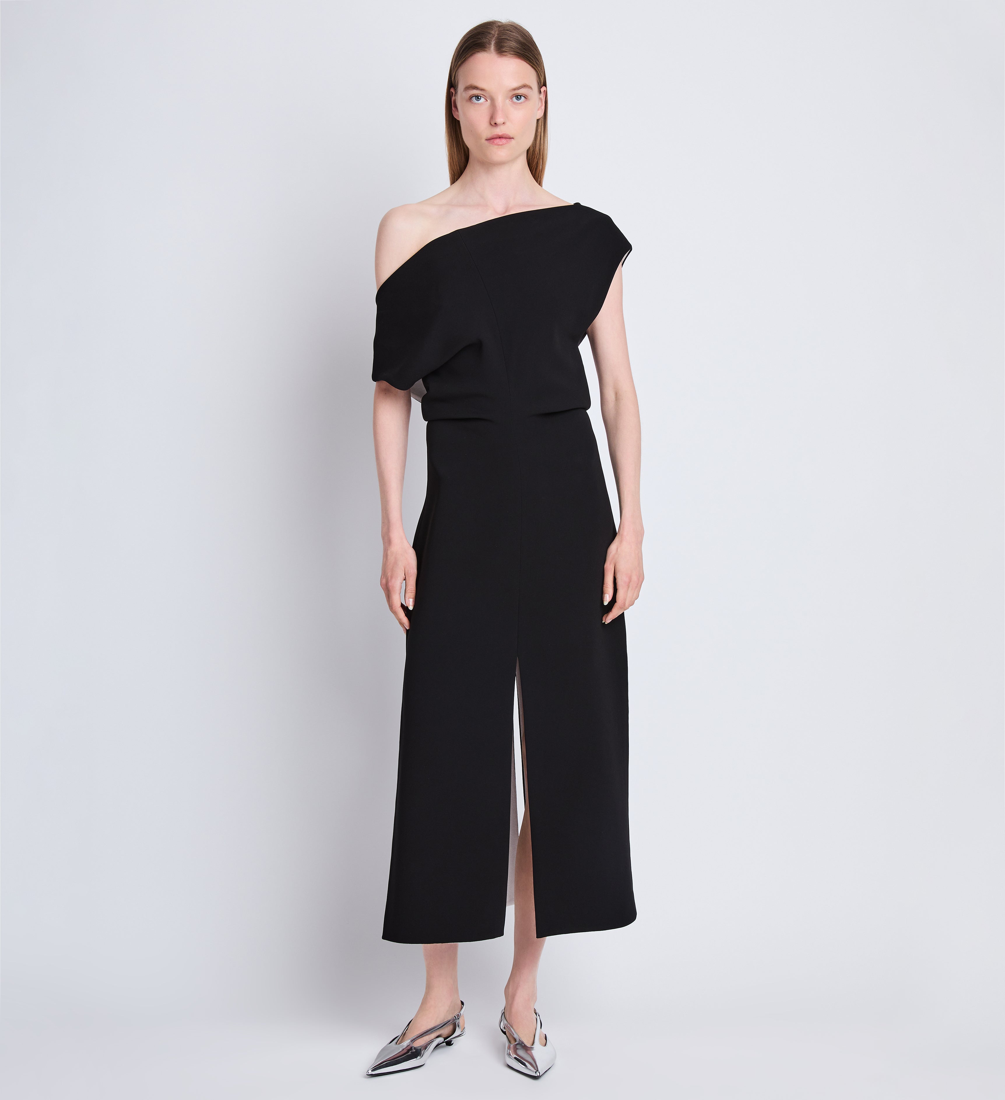 Rosa Dress in Matte Viscose Crepe Proenza Schouler