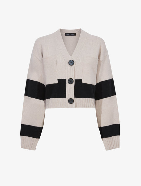 Sofia Cardigan in Striped Cashmere Proenza Schouler