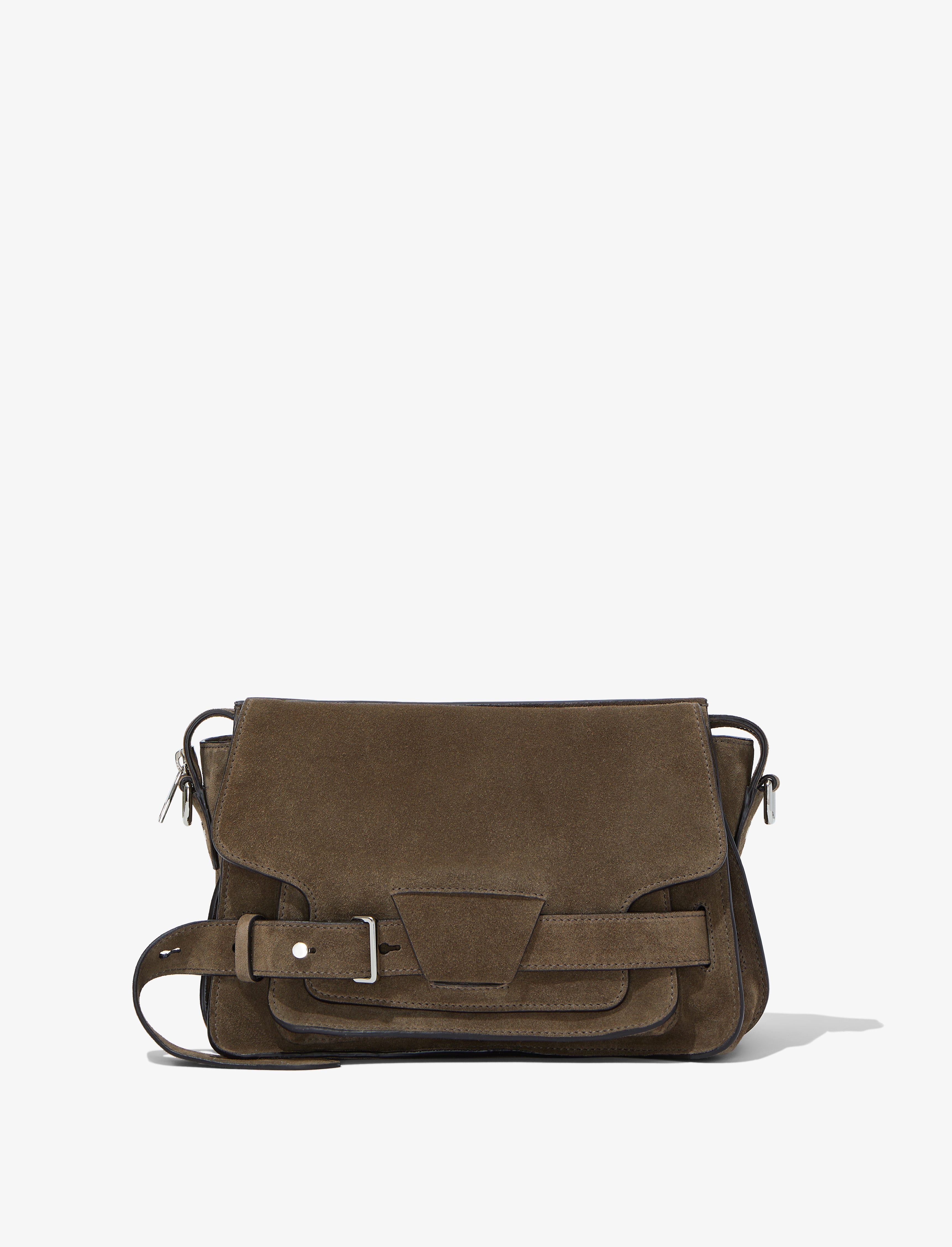 Leather and suede outlet saddle bag