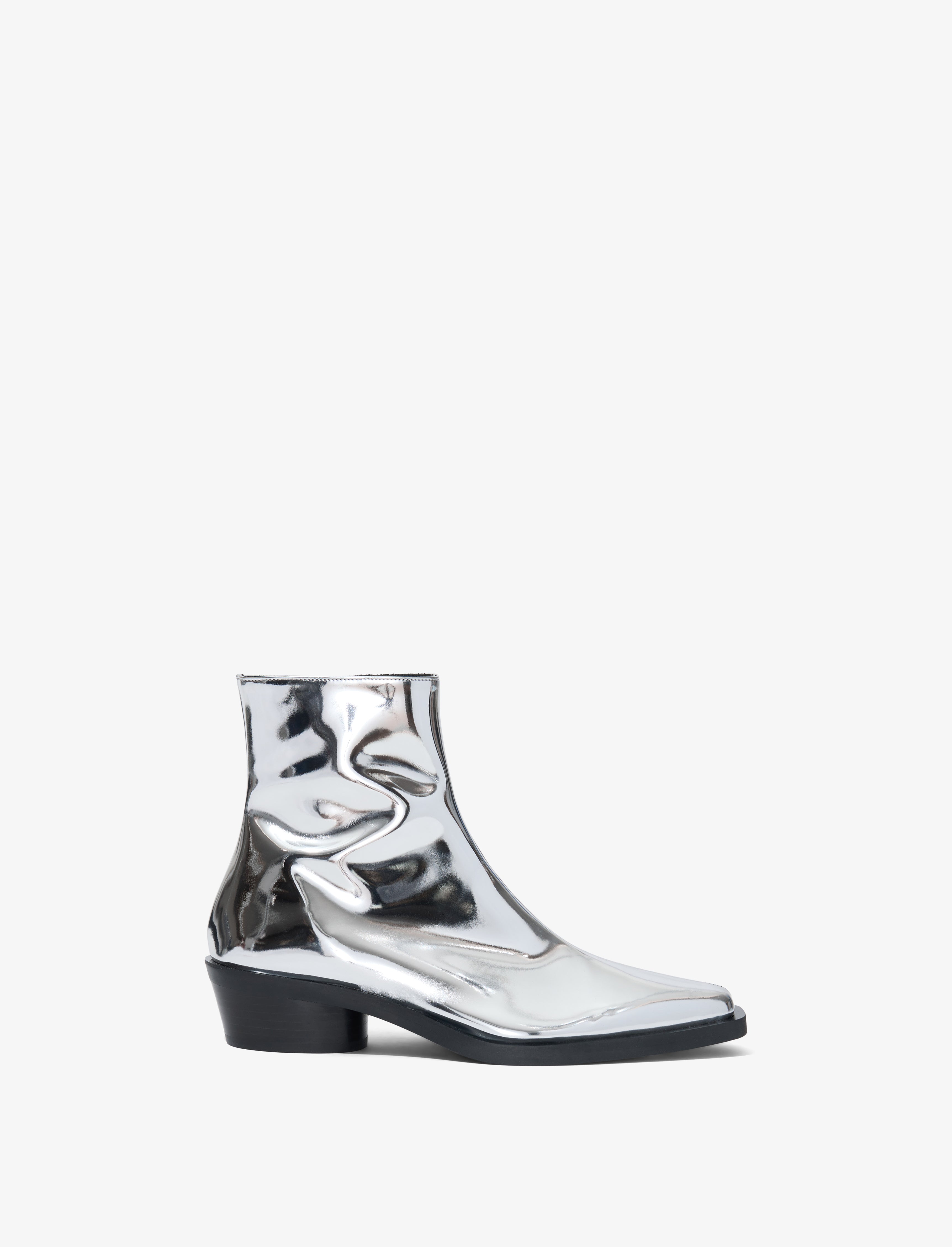 Bronco Ankle Boots in Mirrored Metallic Proenza Schouler