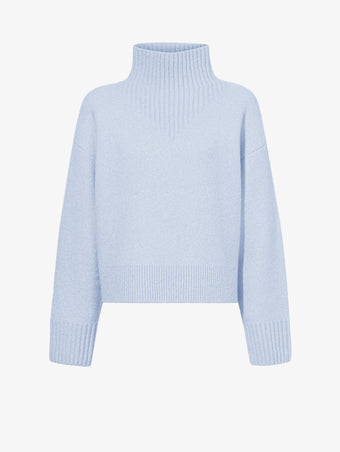 Flat image of Alma Sweater In Lofty Eco Cashmere in pale blue