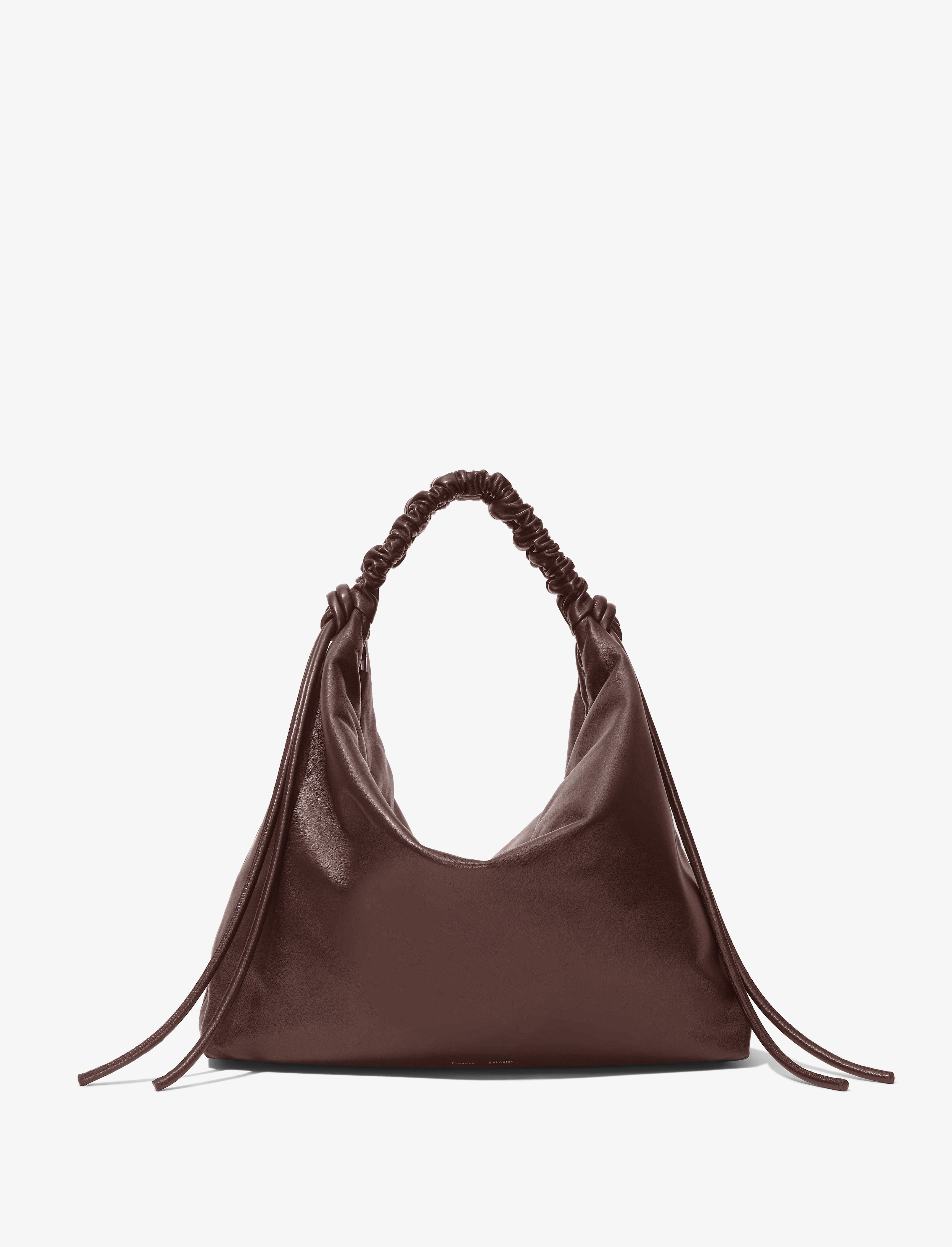 Large Drawstring Shoulder Bag - Mocha