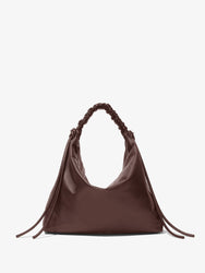 Front image of Large Drawstring Shoulder Bag - MOCHA