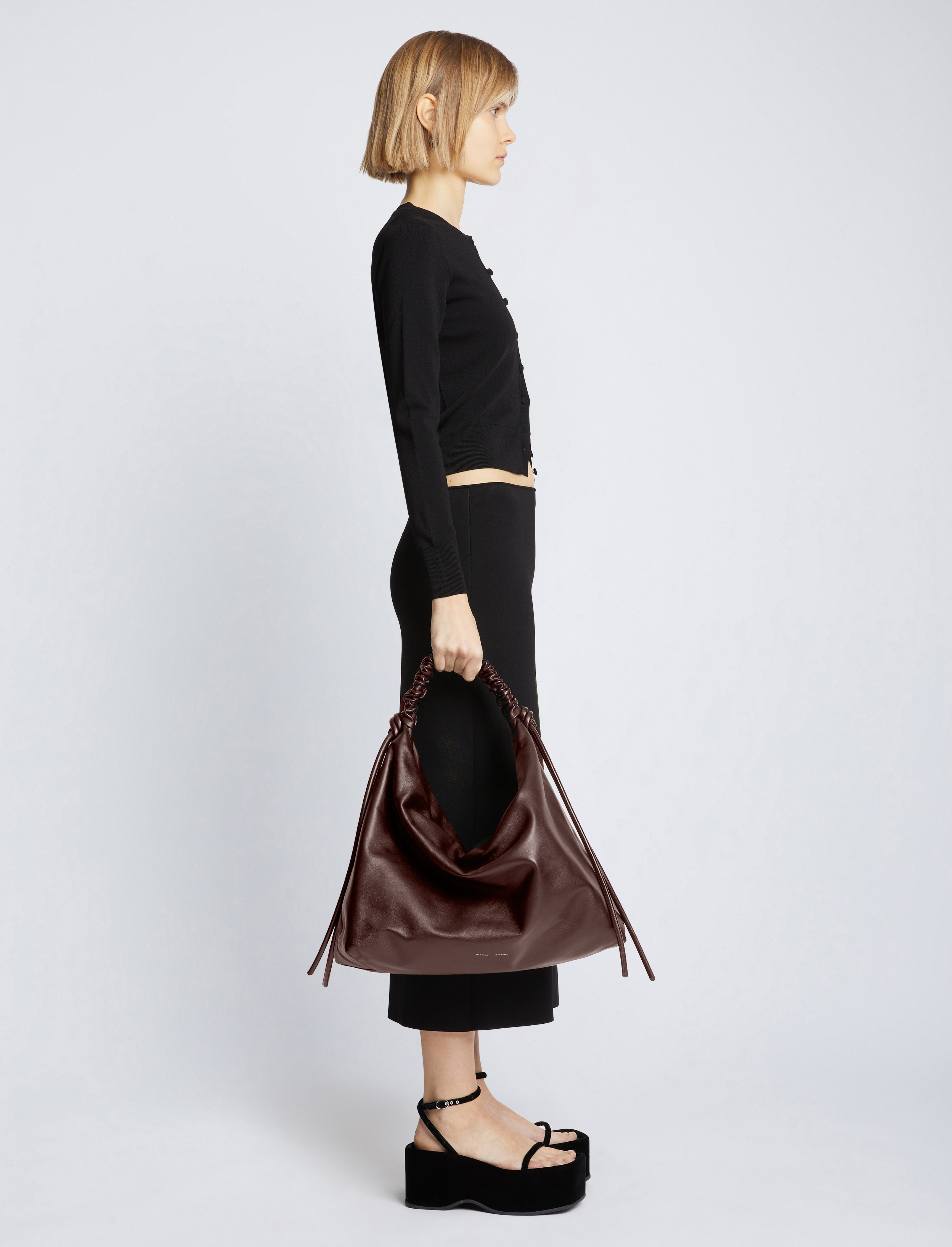 Proenza Schouler Large Drawstring Shoulder Bag - Mocha | Proenza 