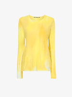 Flat image of Ice Dyed T-Shirt in Yellow Multi