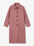 Flat image of Melton Wool Coat in Dusty Pink Melange