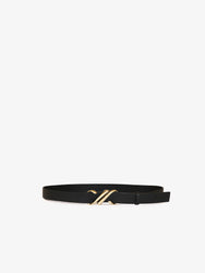 Flat image of Monogram Belt in Shiny Calf in black