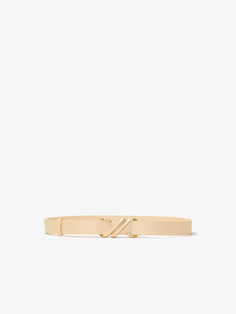 Image of Monogram Belt in Shiny Calf in birch