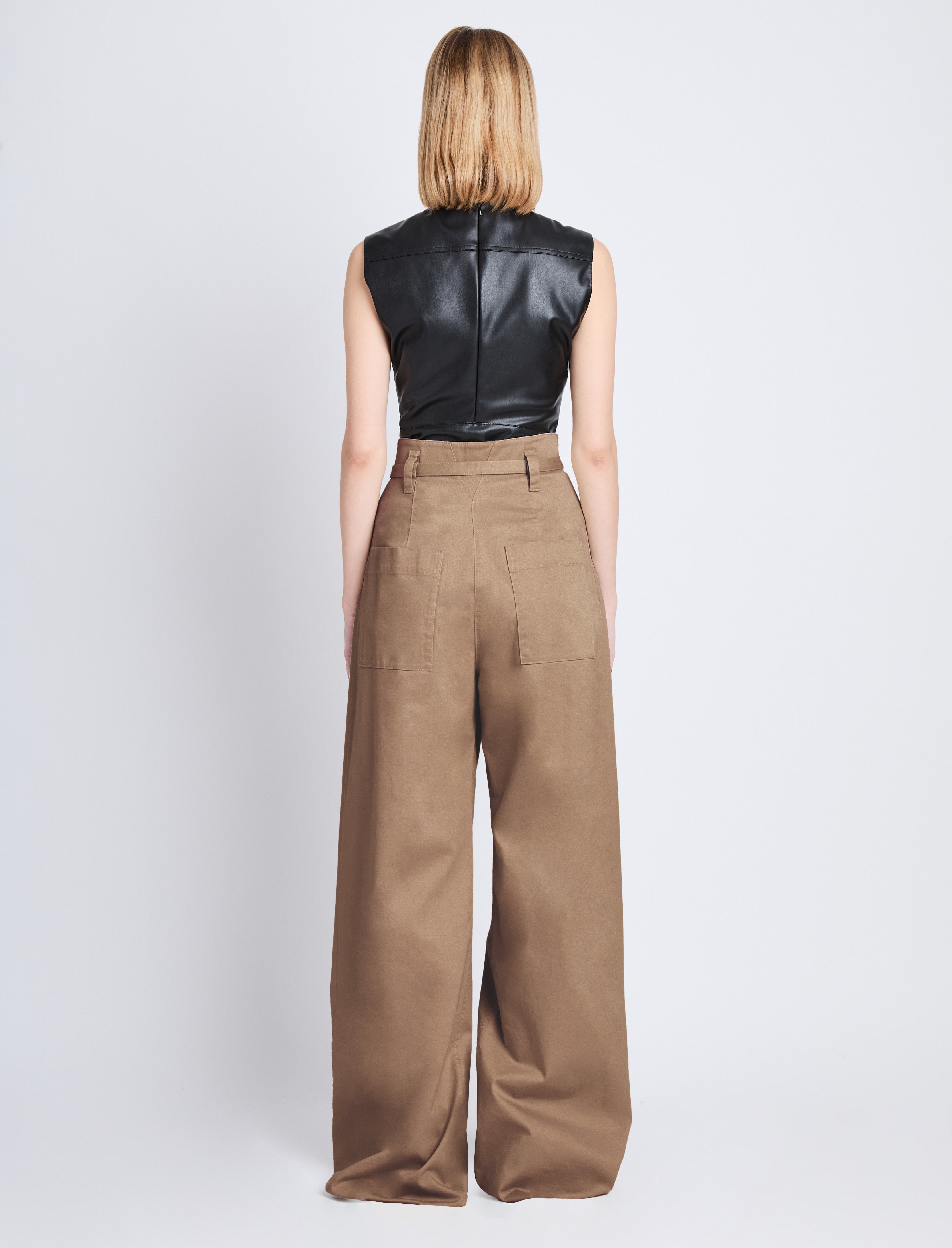 Raver Pant in Soft Cotton Twill - Coffee