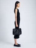 Proenza Schouler Side image of model wearing PS1 Medium Bag in BLACK