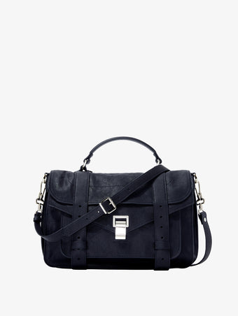 Proenza Schouler Front image of PS1 Medium Bag in BLACK
