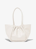 Back image of Large Ruched Tote in Ivory