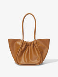 Back image of Large Ruched Tote in Cognac