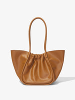 Back image of Large Ruched Tote in Cognac