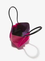 Interior image of Large Ruched Tote in FUSCHIA